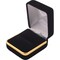 Black Velvet Ring Jewelry Gift Boxes with Brass Rim Showcase Display Kit 144 Pcs